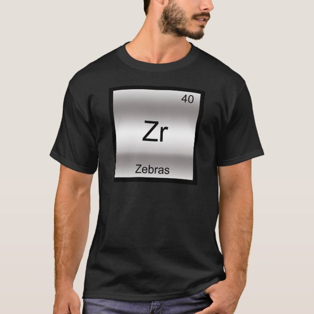 Camiseta Zr - Cebras Divertido Elemento Símbolo de (Anverso)