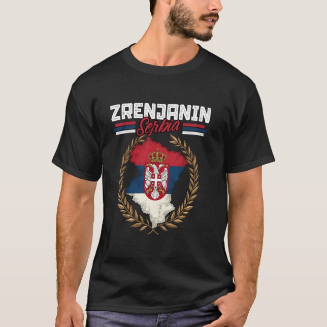 Camiseta Zrenjanin Serbia Travel Serbian Flag Map Srbija (Anverso)