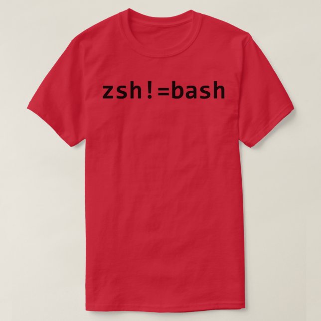 Camiseta zsh bash (Diseño del anverso)
