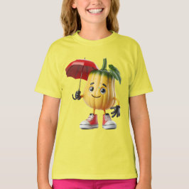 Camiseta Zucchini en zapatillas rojas