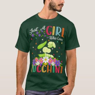 Camiseta Zucchini Vegetable Lover Sólo un Chica que ama a Z