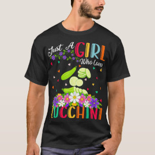 Camiseta Zucchini Vegetable Lover Sólo un Chica que ama a Z