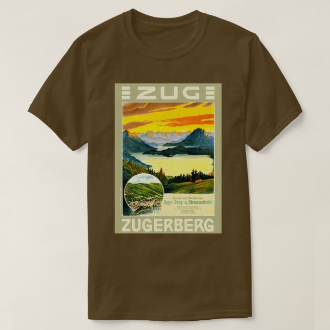 Camiseta Zug Zugerberg Suiza Funicular Ferrocarril Vintage  (Diseño del anverso)