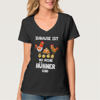Camiseta Zuhause Ist Wo Meine Hühner Sind Chicken
