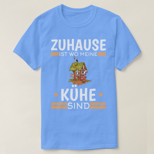 Camiseta Zuhause Ist Wo Meine Khe Sind Lustiges Landwirt Ku (Diseño del anverso)