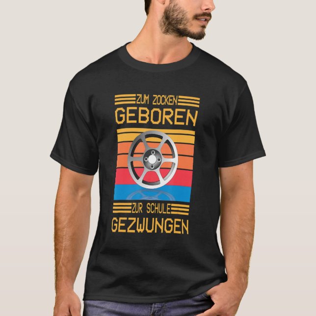 Camiseta Zum Zocken Geboren Zur Schule Zwungen I Console Ga (Anverso)