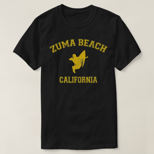 Camiseta Zuma Beach California Collegestyle Surfing (Diseño del anverso)