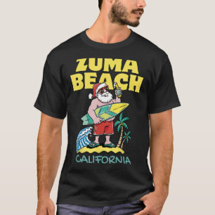 Camiseta ZUMA BEACH CALIFORNIA Santa Navidades Surfing