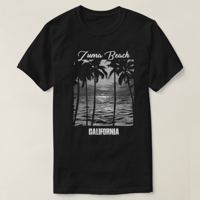 Camiseta Zuma Beach Souvenir California Recordatorio (Diseño del anverso)