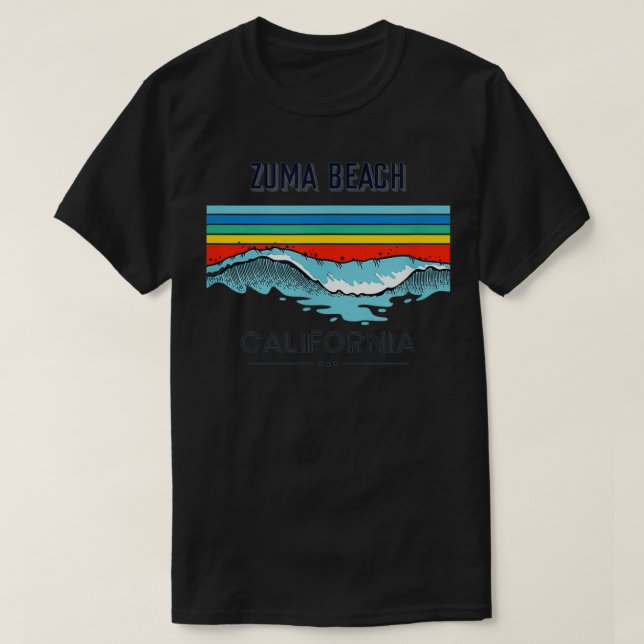 Camiseta Zuma Beach Souvenir California Recordatorio (Diseño del anverso)