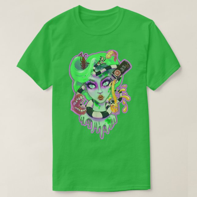 Camiseta Zumo de beetle Babe Halloween fantasma ghoul espel (Diseño del anverso)