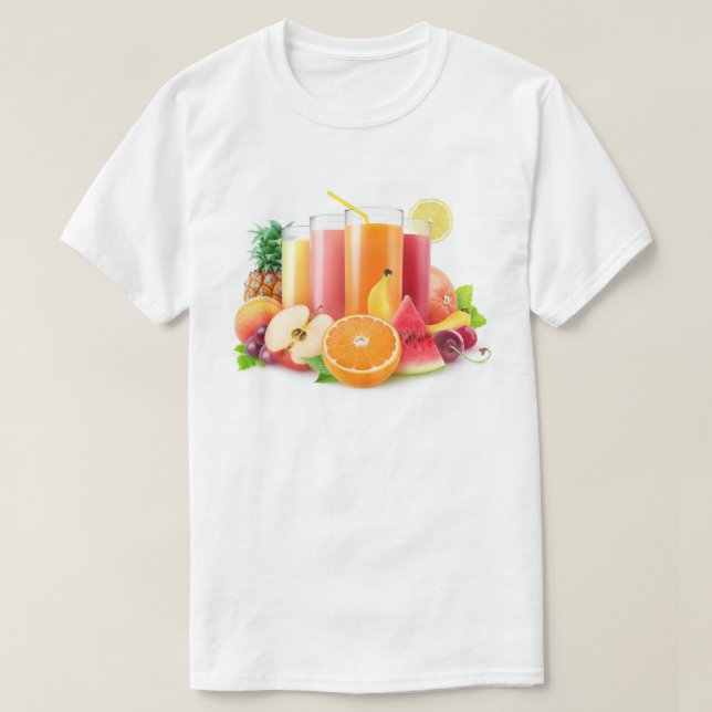 Camiseta Zumos de fruta frescos (Diseño del anverso)