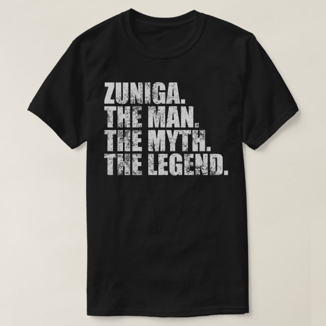 Camiseta ZunigaZuniga Nombre de la familia Zuniga apellido  (Diseño del anverso)