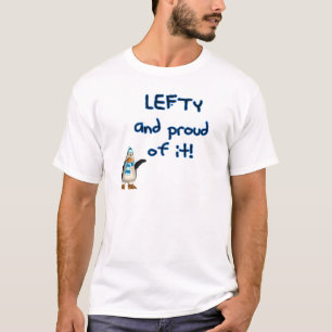 Camiseta ¡Zurdo y orgulloso! Con el pingüino en azul y