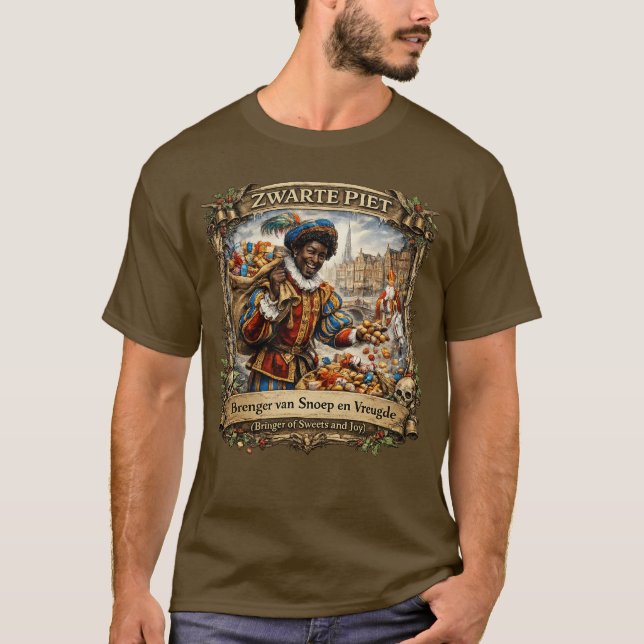 Camiseta Zwarte Piet Folklore – Dutch Sinterklaas Tradition (Anverso)