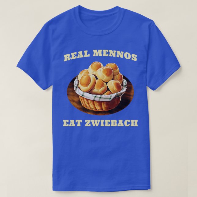 Camiseta Zwiebach Mennonite Bun Rollo Pan Baking Zwieback (Diseño del anverso)