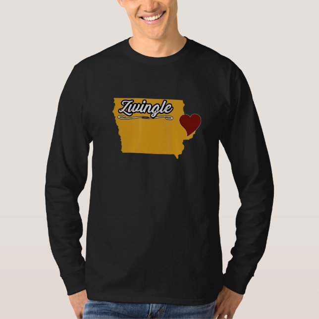 Camiseta ZWINGLE IOWA IA USA  Cute Souvenir Merch  US City  (Anverso)