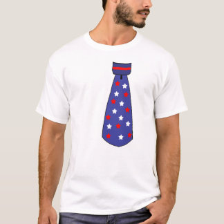 Camiseta ZX- corbata del dibujo animado patriótica