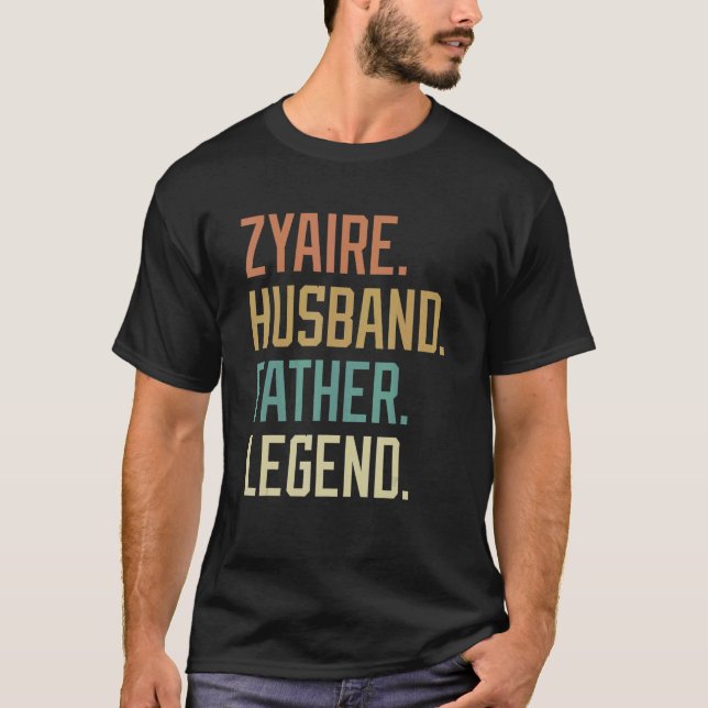 Camiseta Zyaire Husband Father Legend Father's Day Retro (Anverso)