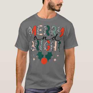 Camiseta ZYN Leopard Merry Xmas Navidades Brillantes Vibes