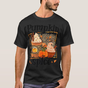 Camiseta ZyVb Leopard Spice Fall Autumn Pumpkin Tha