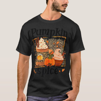 Camiseta ZyVb Leopard Spice Fall Autumn Pumpkin Tha