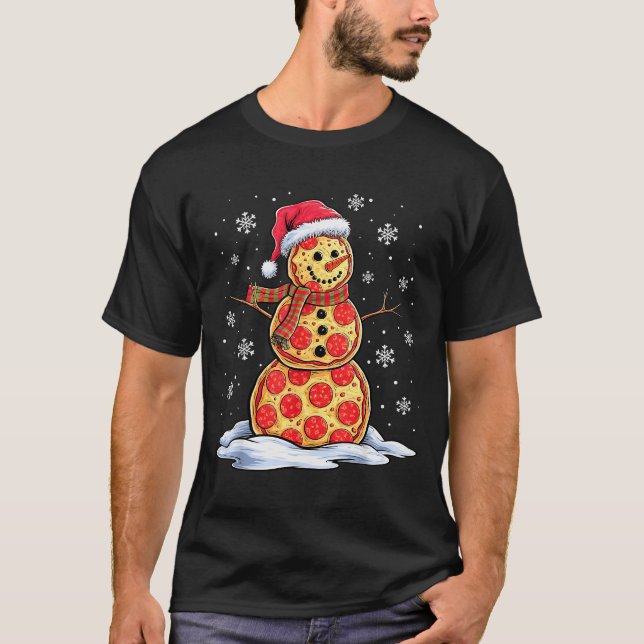 Camiseta Zza Snowman - Santa Hat - Christmas Zza Party - Fu (Anverso)