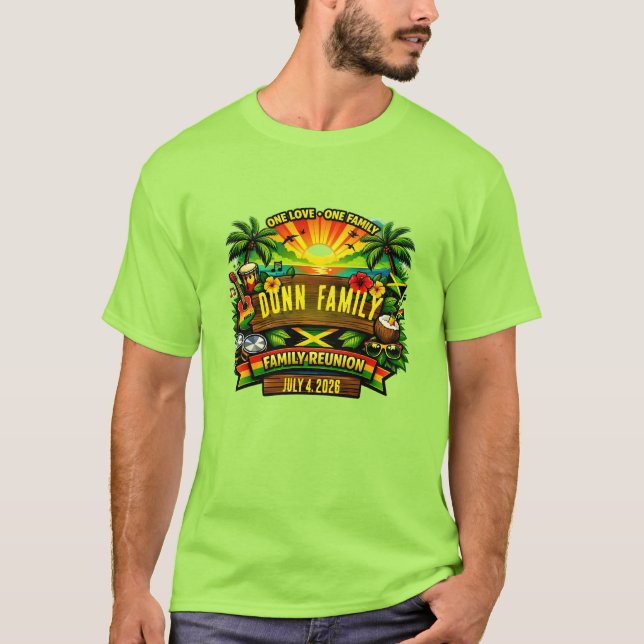 camisetas a juego con ambiente jamaicano (Anverso)