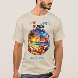 Camisetas a juego con estilo americano para fiesta