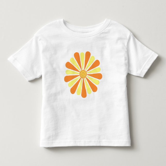 Camisetas abstractas de ráfaga de sol naranja y am (Anverso)