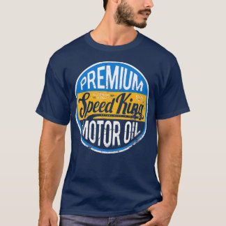 Camisetas afligidas de Speed Kings Motor Oil