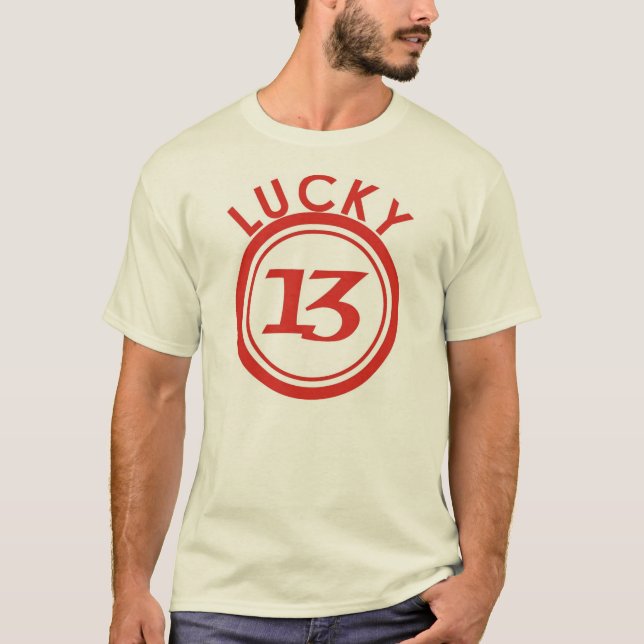 camisetas afortunadas número 13 (Anverso)