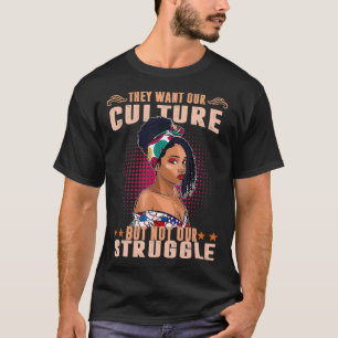 Camisetas afroamericanos de historia negra