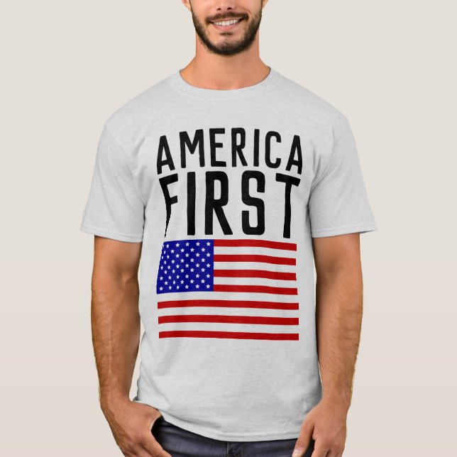 Camisetas AMÉRICA PRIMERO (Anverso)
