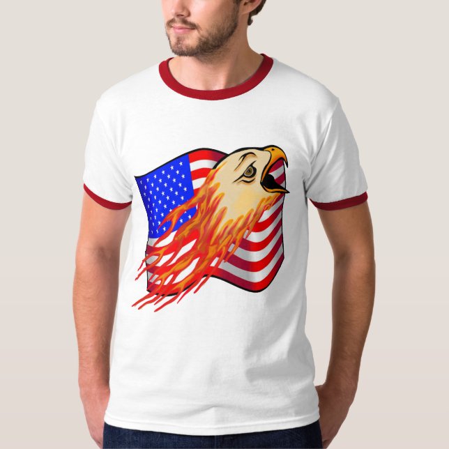 Camisetas americanas de Eagle calvo (Anverso)