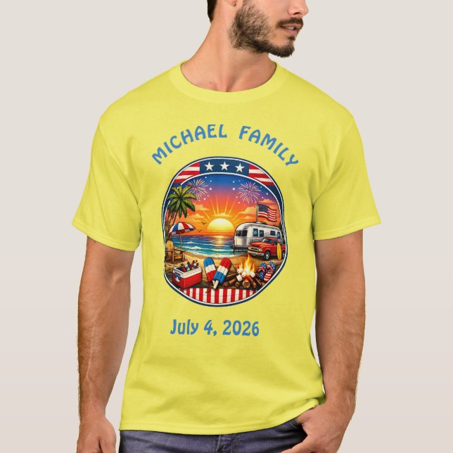 Camisetas americanas de partido a juego (Anverso)