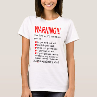 Camisetas amonestadoras del lupus