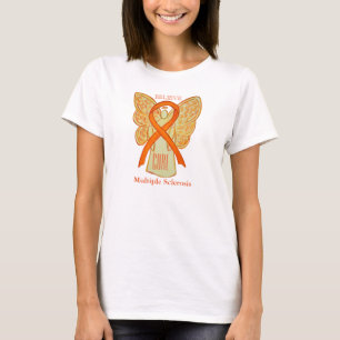 Camisetas ángel de la cinta de conciencia sobre la