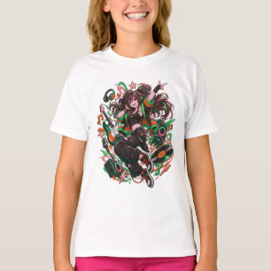 Camisetas Anime Rockstar Girl Guitarra Eléctrica
