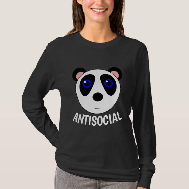 Camisetas ANTISOCIALES divertidas PANDA OSAR (Anverso)