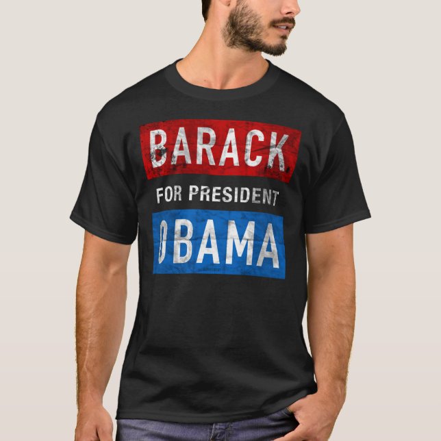 Camisetas apenadas de la oscuridad de Barack Obama (Anverso)