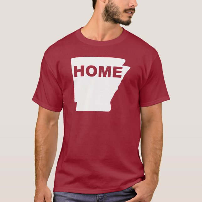Camisetas Arkansas Hogar Lejos Del Estado (Anverso)
