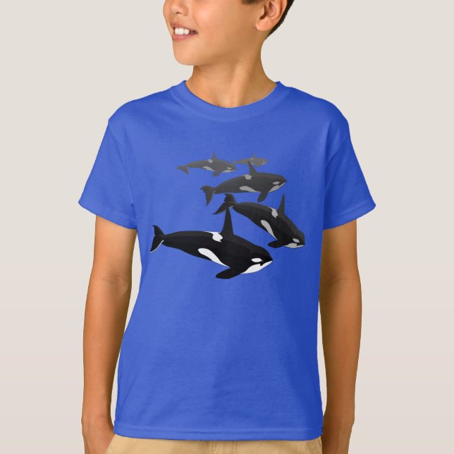 Camisetas asesinos de ballenas de orca de niño (Anverso)