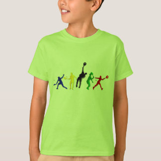 Camisetas atléticas y tenis de los jugadores de