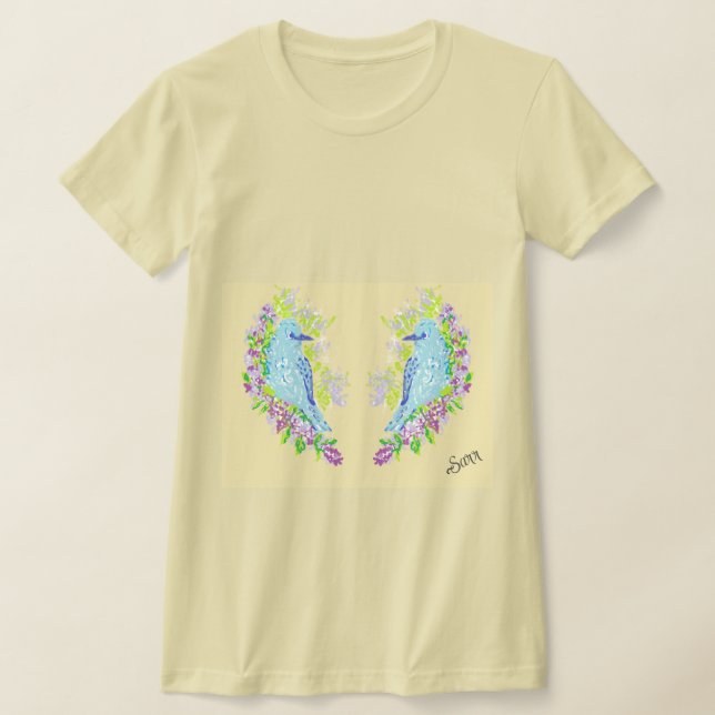 Camisetas : Ave azul de la felicidad (Distribución)