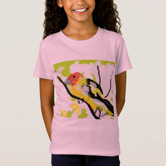 Camisetas : Aves Tanagers De Oregón (Anverso)