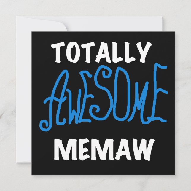 Camisetas azul Memaw totalmente alucinantes (Anverso)