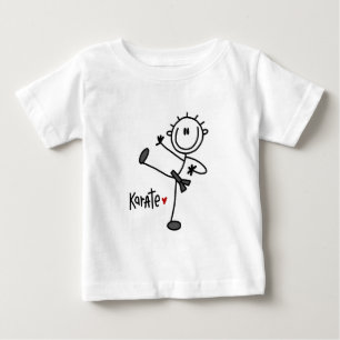 Camisetas básicas de karate de figuras de palitos