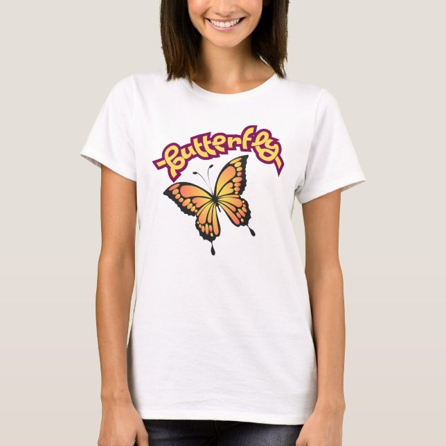 Camisetas Básicas De Mariposa (Anverso)