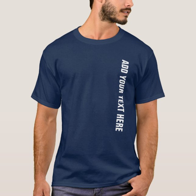 Camisetas básicas oscuras para hombres plantilla p (Anverso)
